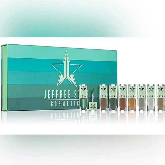 Jeffree Star-NWT-Cosmetics "Money Honey" Liquid Lipstick Mini Green Bundle - Picture 1 of 17